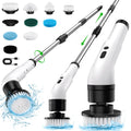 Electric Scrubber Cordless - Power Spin Scrubber for Bathroom, Shower & Tile Cleaning with 9 Brush Heads, Rechargeable - Grout, Floor, Sink Cleaner
