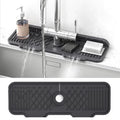 Silicone Faucet Splash Guard, Kitchen Sink Splash Guard Behind, Faucet Handle Drip Catcher Tray, Sink Splash Guard Mat Faucet