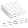 4Pcs Transparent Drawer Dividers Adjustable Expandable Drawer Dividers for Clothes Utensils Cosmetics Office Storage