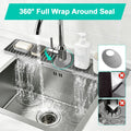 2-Pack Kitchen Sink Splash Guard, 31" and 23" Silicone Faucet Mat, Fast Draining Splash Guard for Kitchen, Bathroom, RV, Gray