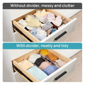 4Pcs Transparent Drawer Dividers Adjustable Expandable Drawer Dividers for Clothes Utensils Cosmetics Office Storage