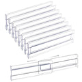 4Pcs Transparent Drawer Dividers Adjustable Expandable Drawer Dividers for Clothes Utensils Cosmetics Office Storage