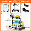 Under Sink Organizers, Metal Pull Out under Sink Organizers,Storage Shelves with Sliding Drawer,Under Sink Storage for Kitchen