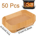 Large Disposable Air Fryer Paper Non-Stick Rectangle Airfryer Baking Liners Oilproof Oven Mat for Ninja Foodi Dualzone Basket