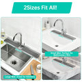 2-Pack Kitchen Sink Splash Guard, 31" and 23" Silicone Faucet Mat, Fast Draining Splash Guard for Kitchen, Bathroom, RV, Gray
