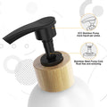 Glass Soap Dispenser Set, Contains Hand Soap and Dish Soap Dispenser(Black & White)