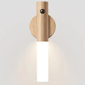 Night Light Motion Sensor Night Lights Rechargeable Wall Sconces Magnetic Wall Lights Wooden Wall Lighting for Bedroom Stair
