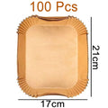 Large Disposable Air Fryer Paper Non-Stick Rectangle Airfryer Baking Liners Oilproof Oven Mat for Ninja Foodi Dualzone Basket