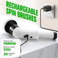 Electric Scrubber Cordless - Power Spin Scrubber for Bathroom, Shower & Tile Cleaning with 9 Brush Heads, Rechargeable - Grout, Floor, Sink Cleaner