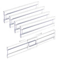 4Pcs Transparent Drawer Dividers Adjustable Expandable Drawer Dividers for Clothes Utensils Cosmetics Office Storage