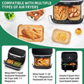 Large Disposable Air Fryer Paper Non-Stick Rectangle Airfryer Baking Liners Oilproof Oven Mat for Ninja Foodi Dualzone Basket