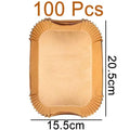 Large Disposable Air Fryer Paper Non-Stick Rectangle Airfryer Baking Liners Oilproof Oven Mat for Ninja Foodi Dualzone Basket
