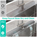 2-Pack Kitchen Sink Splash Guard, 31" and 23" Silicone Faucet Mat, Fast Draining Splash Guard for Kitchen, Bathroom, RV, Gray