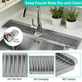 2-Pack Kitchen Sink Splash Guard, 31" and 23" Silicone Faucet Mat, Fast Draining Splash Guard for Kitchen, Bathroom, RV, Gray