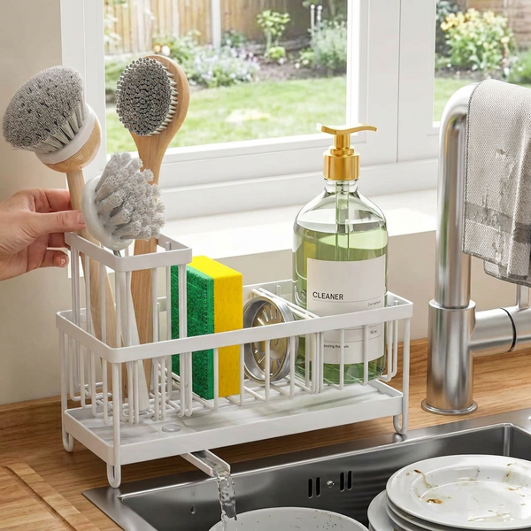 Stainless Steel Sink Sponge Caddy